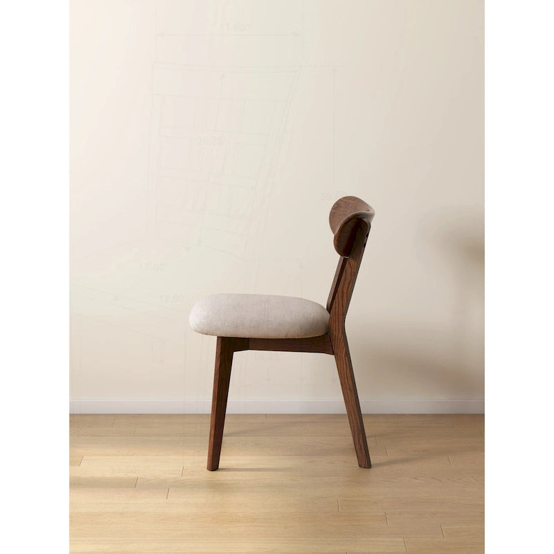 Chaise de salle à manger haut de gamme en bois massif, confection exceptionnelle pour une assise confortable