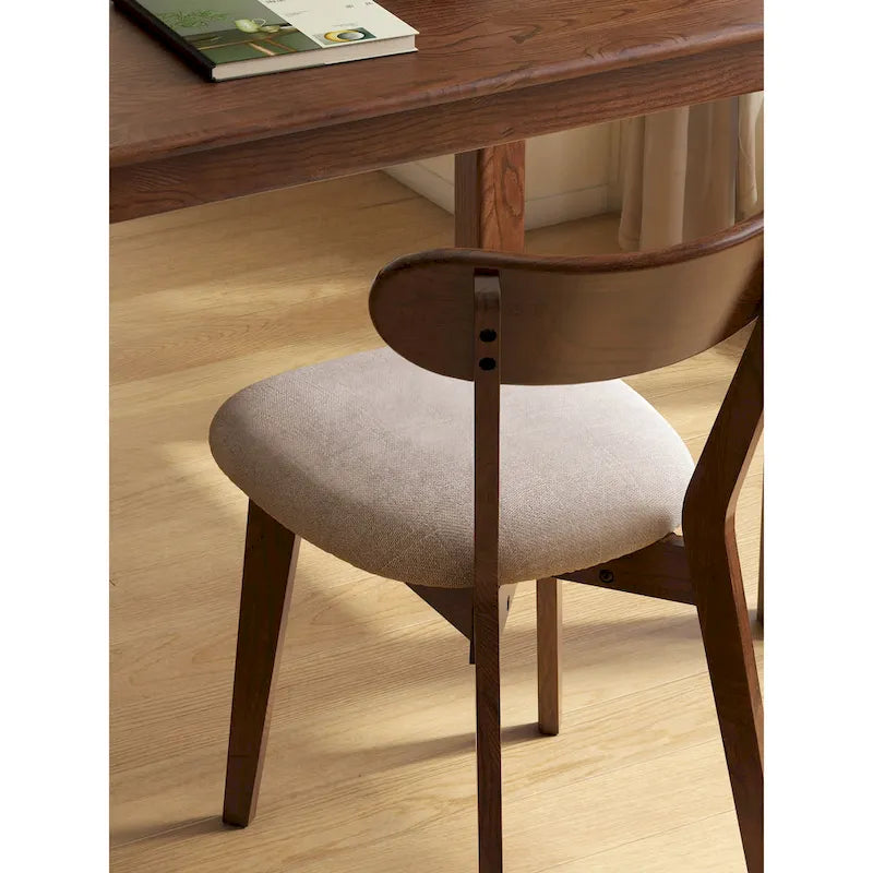 Chaise de salle à manger haut de gamme en bois massif, confection exceptionnelle pour une assise confortable