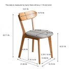 Chaise de salle à manger haut de gamme en bois massif, confection exceptionnelle pour une assise confortable