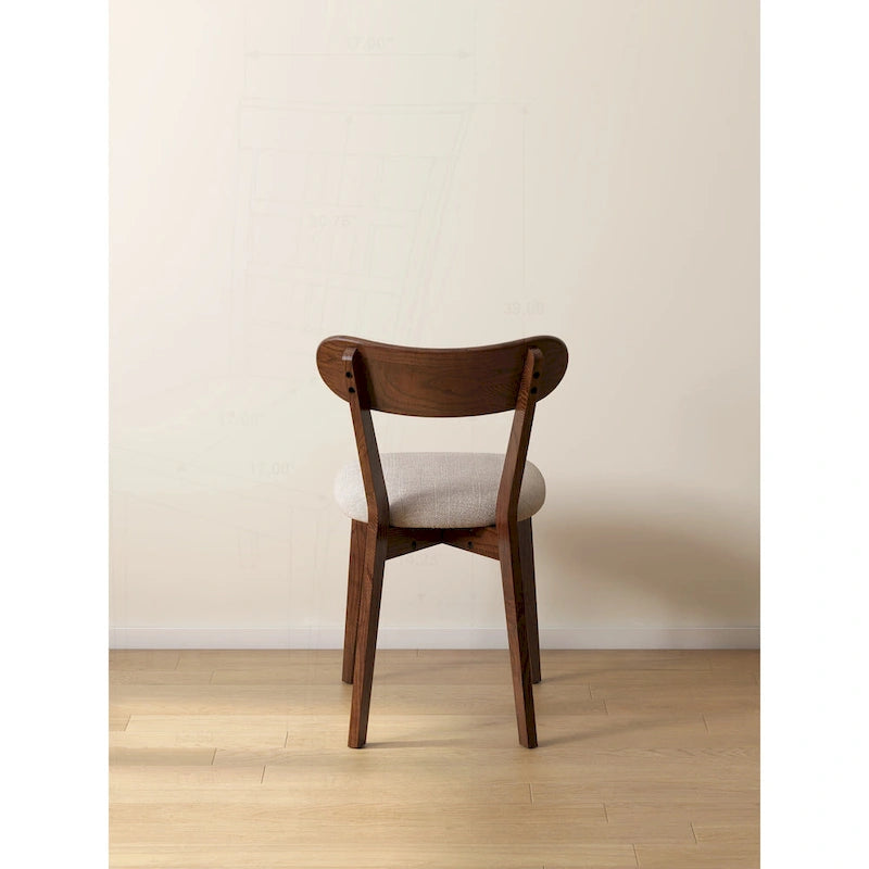 Chaise de salle à manger haut de gamme en bois massif, confection exceptionnelle pour une assise confortable