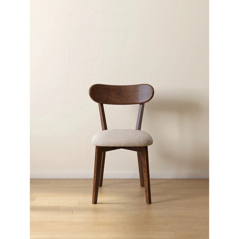 Chaise de salle à manger haut de gamme en bois massif, confection exceptionnelle pour une assise confortable