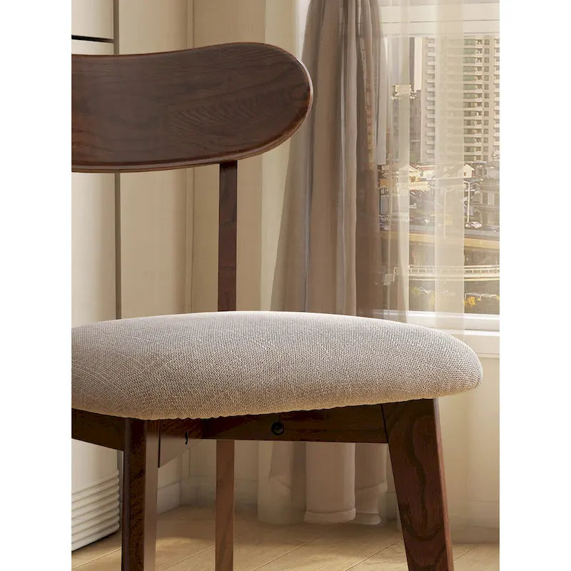 Chaise de salle à manger haut de gamme en bois massif, confection exceptionnelle pour une assise confortable