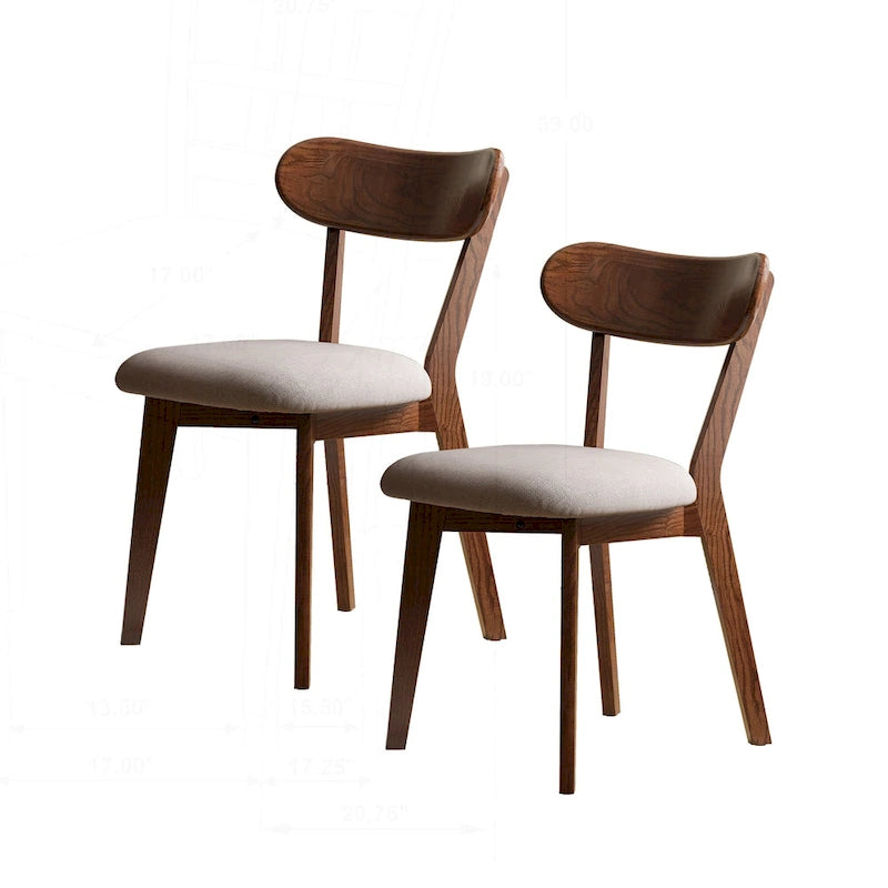 Chaise de salle à manger haut de gamme en bois massif, confection exceptionnelle pour une assise confortable