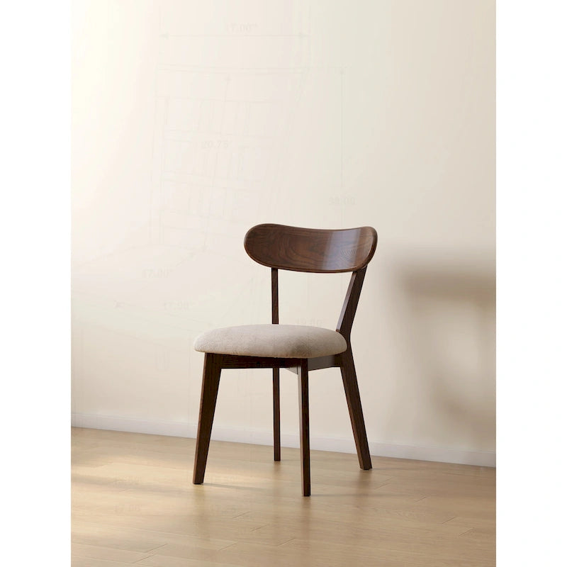 Chaise de salle à manger haut de gamme en bois massif, confection exceptionnelle pour une assise confortable