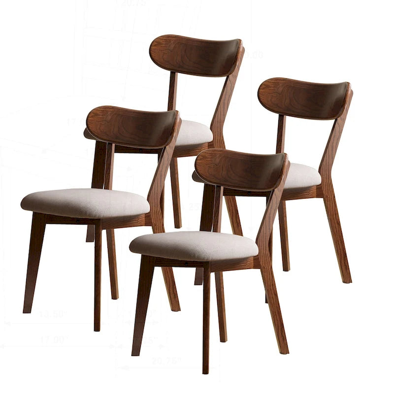 Chaise de salle à manger haut de gamme en bois massif, confection exceptionnelle pour une assise confortable