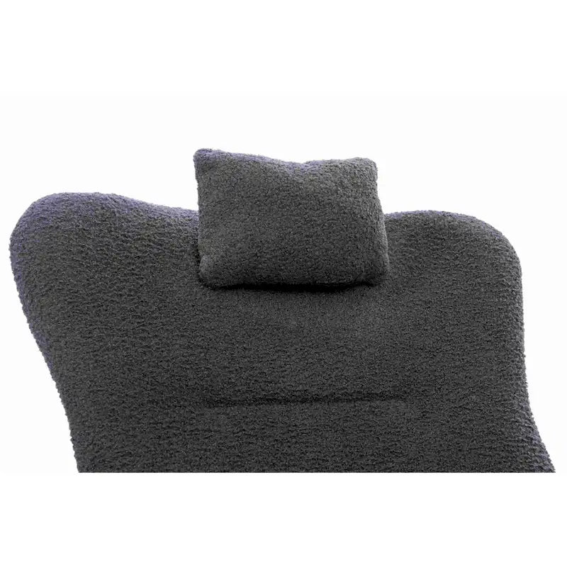 Fauteuil à bascule de chambre d'enfant en tissu peluche Teddy pour salon et chambre à coucher