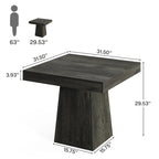 Table à manger carrée de 31,5 pouces pour 4 personnes, Table de cuisine de ferme pour salle à manger - 31,5P x 31,5L x 29,53H