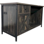 Meuble TV avec rangement pour salon, console TV pour téléviseurs de 80/75/70 pouces avec prises électriques, lumières LED et tiroirs