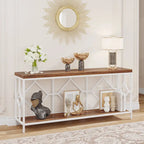 71 Inches Extra Long Console Table Sofa Table with Open Storage Shelf, Narrow Long Sofa Tables Entry Table Behind Couch Table
