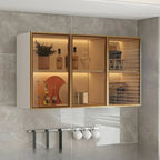 Buffet de cuisine mural gris en bois avec rangement