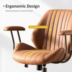 Chaise de Bureau Ergonomique en Tissu Suédé OVIOS avec Support Lombaire