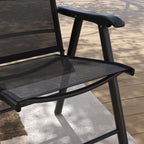 Ensemble de 4 chaises de patio pliantes Outsunny au design simple et chic, confortables pour la terrasse, le jardin, la cour et les voyages