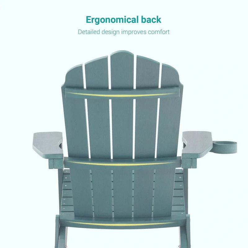 Lot de 2 chaises Adirondack pliantes Bonosuki pour patio et brasero