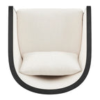 Fauteuil d'appoint en lin Tillman avec rotin