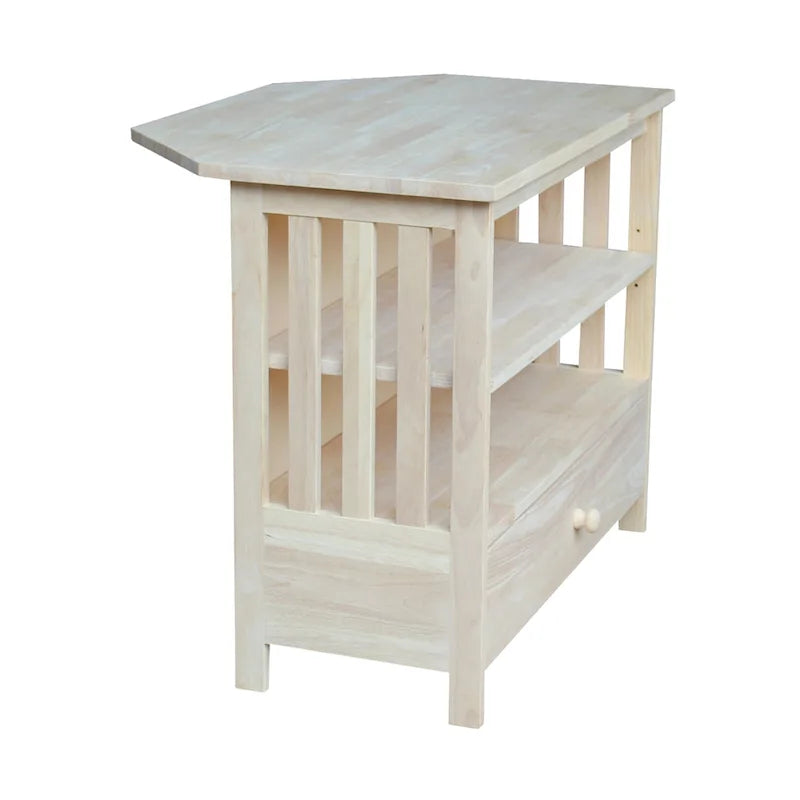 Meuble TV d'angle Mission en bois massif