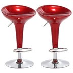 Tabouret de bar pivotant en plastique chromé, réglable en hauteur