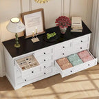 Commode à 10 tiroirs, 55 grands tiroirs, Commode et chiffonnier en bois