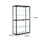 Vitrine contemporaine rectangulaire en verre noir