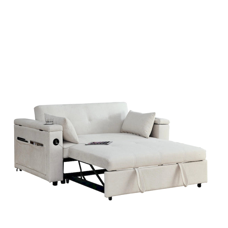 Canapé convertible 54 pouces avec deux places inclinables