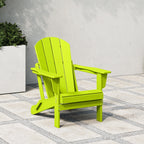Chaise Adirondack pliante de patio d'extérieur tout temps résistante à la décoloration Polytrends Laguna