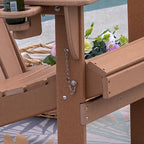Chaise Adirondack pliable d'extérieur avec porte-gobelet