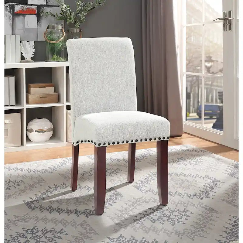 Chaise Parsons Copper Grove Five Bridge Eco en similicuir avec clous