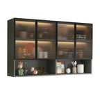 Buffet de cuisine mural gris en bois avec rangement
