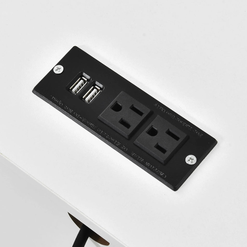 Tables de chevet lot de 2 avec station de recharge table d'appoint avec 2 tiroirs avec ports USB et prises de courant chevet de lit
