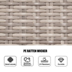 Ensemble de salle à manger rond 7 pièces en rotin tressé d'extérieur avec coussins de Moda Furnishings
