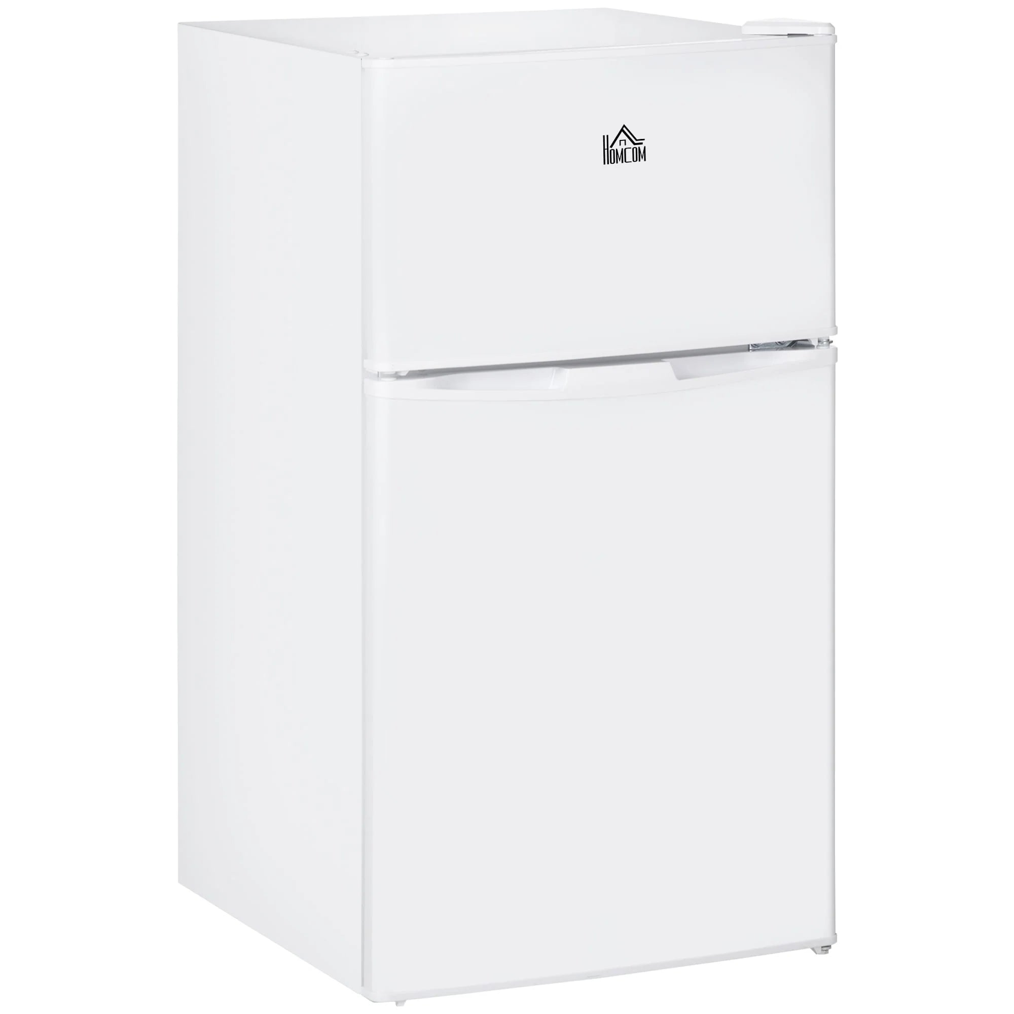 HOMCOM Mini Réfrigérateur Double Porte avec Congélateur, Réfrigérateur Compact de 90L avec Étagère Réglable, Thermostat Réglable
