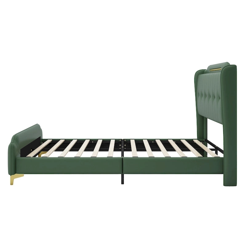 Lit rembourré moderne en cuir PU Uphou de Christopher Knight Home