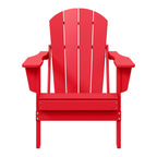 Chaise Adirondack pliante de patio d'extérieur tout temps résistante à la décoloration Polytrends Laguna