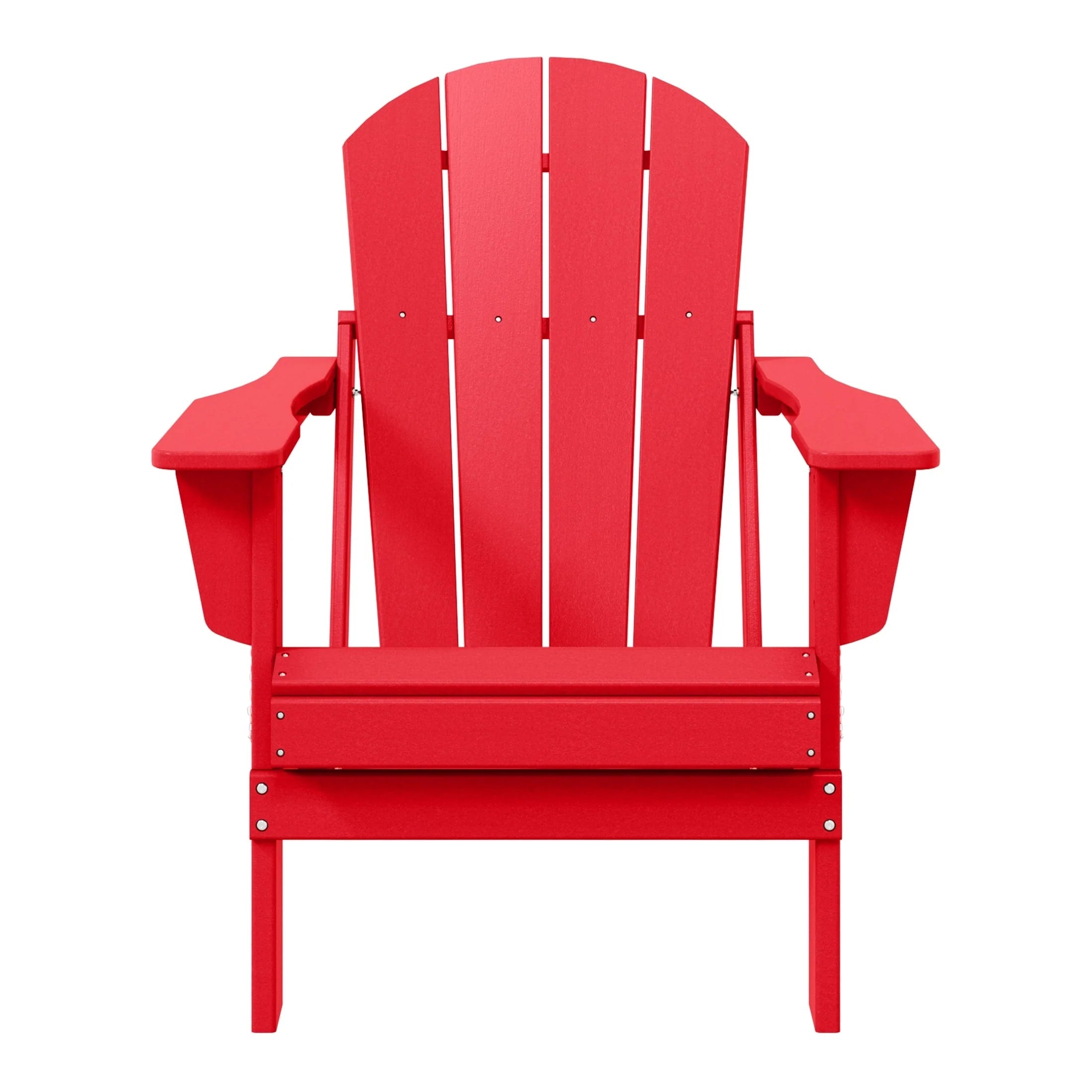 Chaise Adirondack pliante de patio d'extérieur tout temps résistante à la décoloration Polytrends Laguna