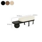 Banc court moderne en bois beige rembourré