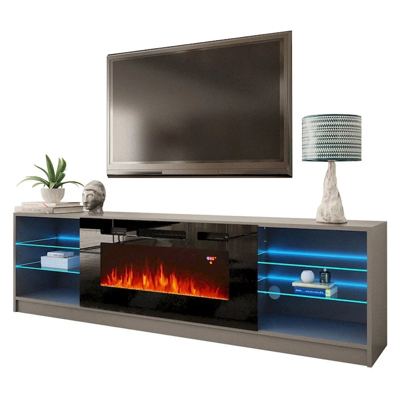Meuble TV électrique Strick & Bolton Amsden avec cheminée