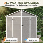 Abri de jardin en résine toutes saisons avec plancher de 1,8 m x 1,2 m / 1,8 m x 2,4 m / 2,4 m x 1,8 m / 2,4 m x 3 m, abri à outils Spire