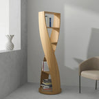 Bibliothèque verticale contemporaine en bois 5 niveaux Hourglass