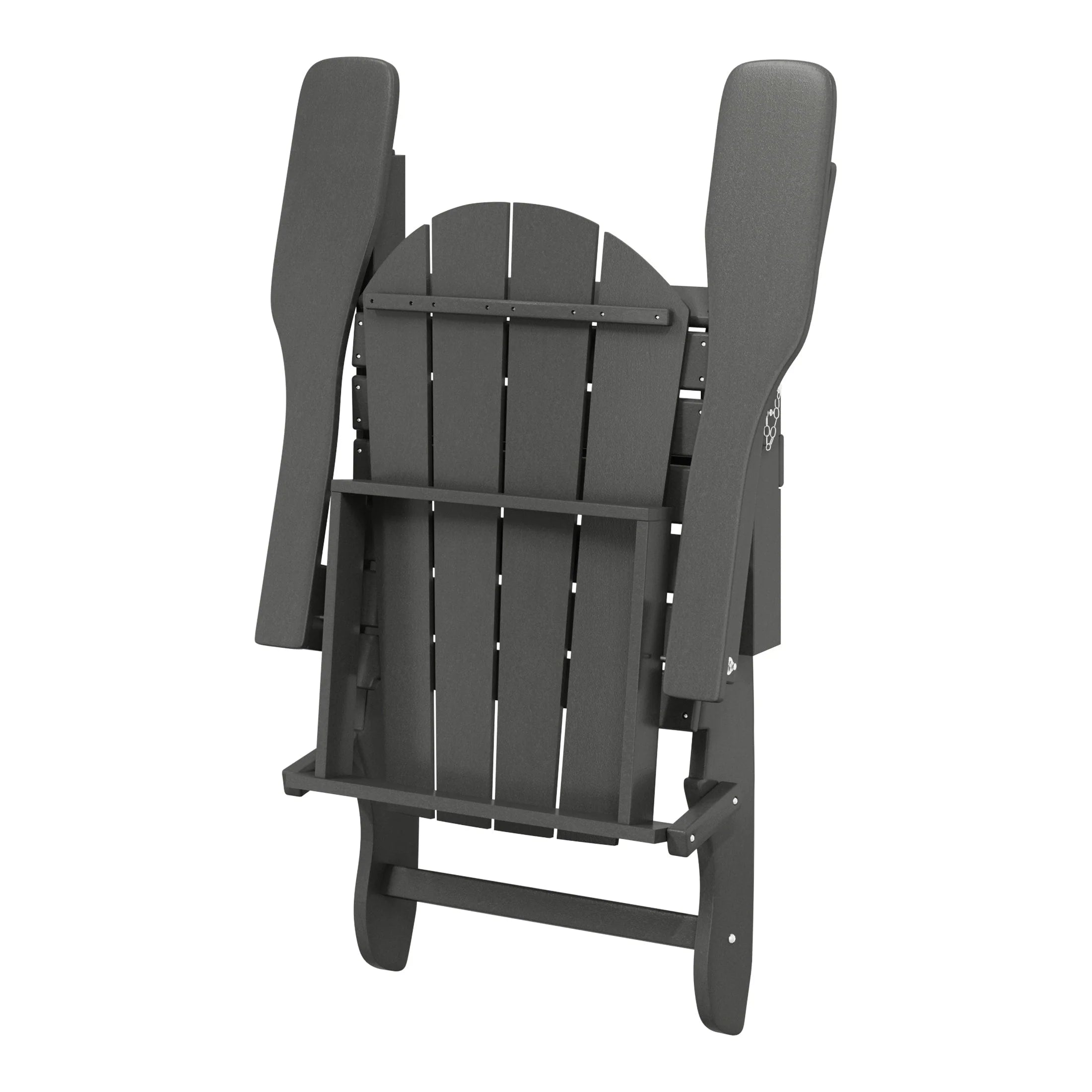 Chaise Adirondack pliante de patio d'extérieur tout temps résistante à la décoloration Polytrends Laguna