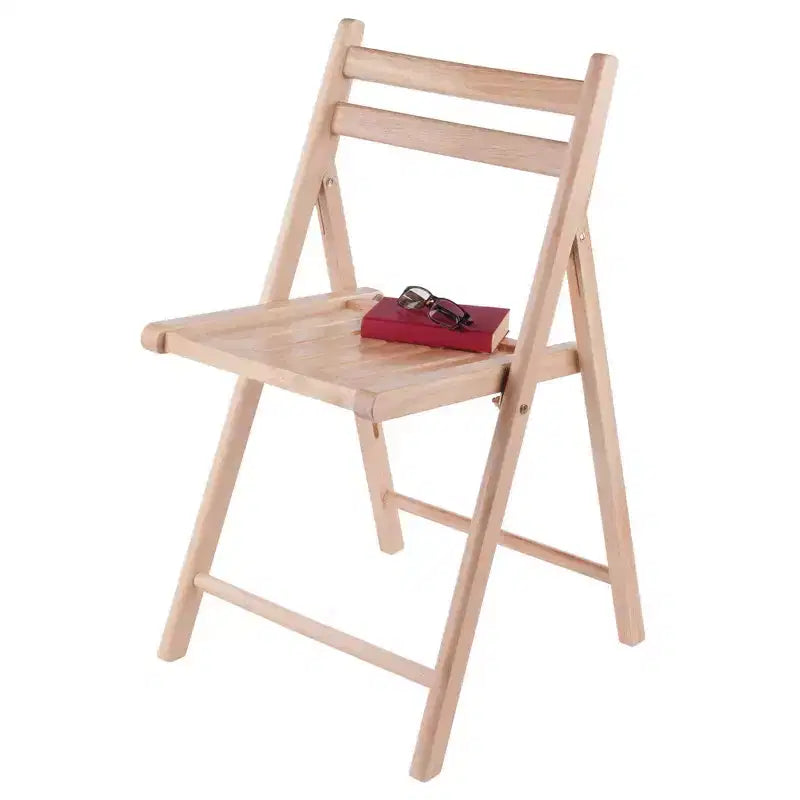 Lot de 4 chaises pliantes - Winsome : Cadre en bois massif, aucun assemblage requis, nettoyage ciblé, poids maximal 79 kg
