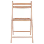 Lot de 4 chaises pliantes - Winsome : Cadre en bois massif, aucun assemblage requis, nettoyage ciblé, poids maximal 79 kg