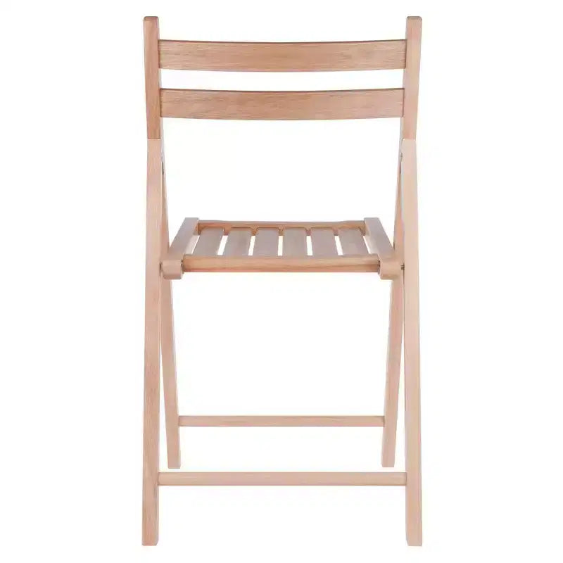 Lot de 4 chaises pliantes - Winsome : Cadre en bois massif, aucun assemblage requis, nettoyage ciblé, poids maximal 79 kg