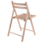 Lot de 4 chaises pliantes - Winsome : Cadre en bois massif, aucun assemblage requis, nettoyage ciblé, poids maximal 79 kg