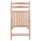 Lot de 4 chaises pliantes - Winsome : Cadre en bois massif, aucun assemblage requis, nettoyage ciblé, poids maximal 79 kg
