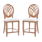 Linon Set of 2 24" Oriana Counter Height Barstool Brown