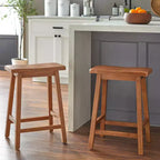 Lot de 2 tabourets de bar Buylateral Marney 61 cm, finition Driftwood
