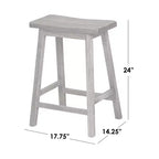 Lot de 2 tabourets de bar Buylateral Marney 61 cm, finition Driftwood