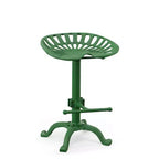 Siège de tabouret de tracteur réglable Carolina Living vert et table : Fer forgé, base à griffes, hauteur 56-84 cm