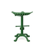 Siège de tabouret de tracteur réglable Carolina Living vert et table : Fer forgé, base à griffes, hauteur 56-84 cm