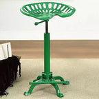 Siège de tabouret de tracteur réglable Carolina Living vert et table : Fer forgé, base à griffes, hauteur 56-84 cm