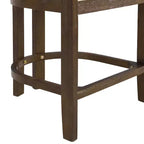 Lot de 2 tabourets de bar rembourrés Christopher Knight Home Ethan en bois d'hévéa, hauteur comptoir, 66 cm, noyer